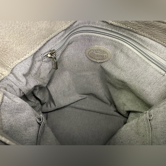 Like New ROOTS Ella Bag Cloud in Gray Leather - Picture 5 of 6